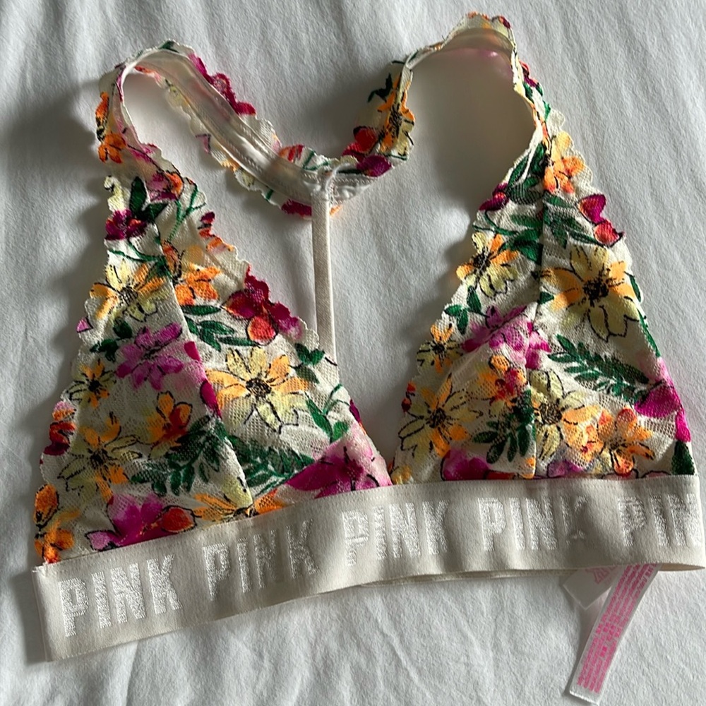 Colorful floral bralette